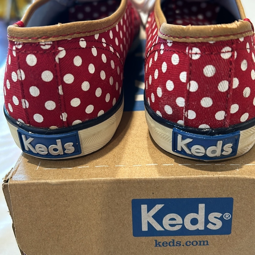 Keds Red and White Polka Dot Shoes Size 6.5 M Excellent Condition - Picture 8 of 9
